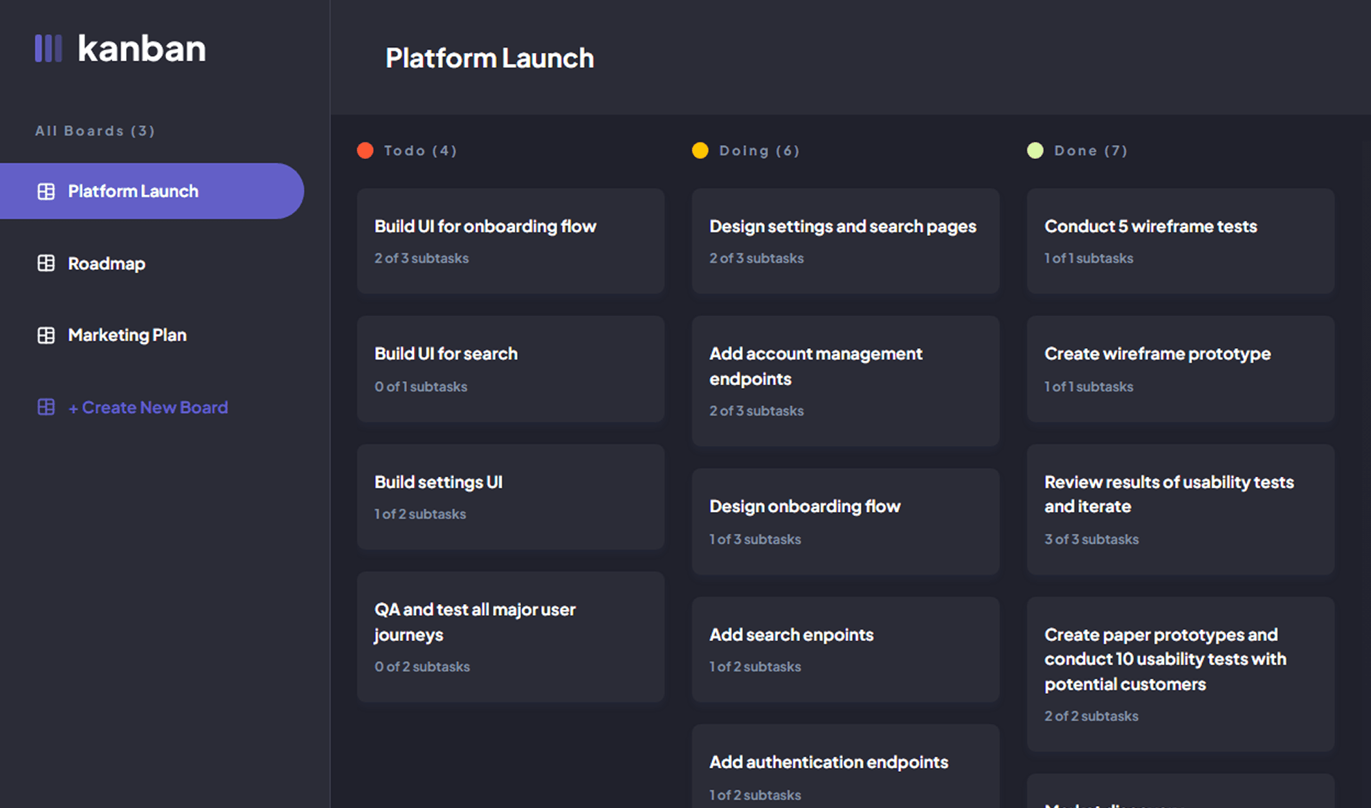 An Interactive Kanban Board for Task Management